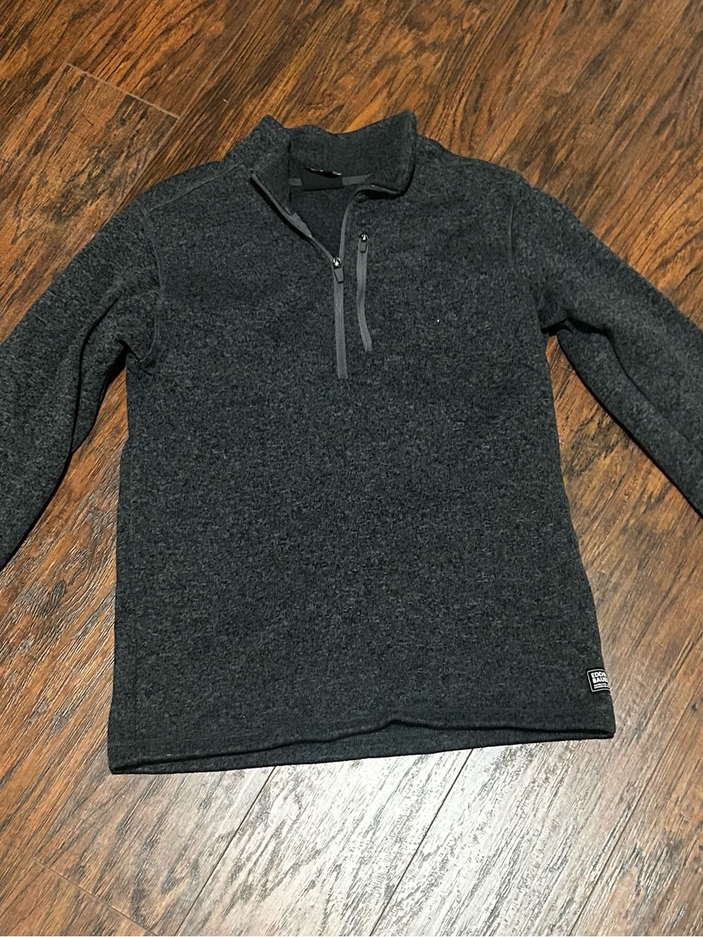 Men's medium Charcoal Quarter-Zip 3/4 fleece Sweater